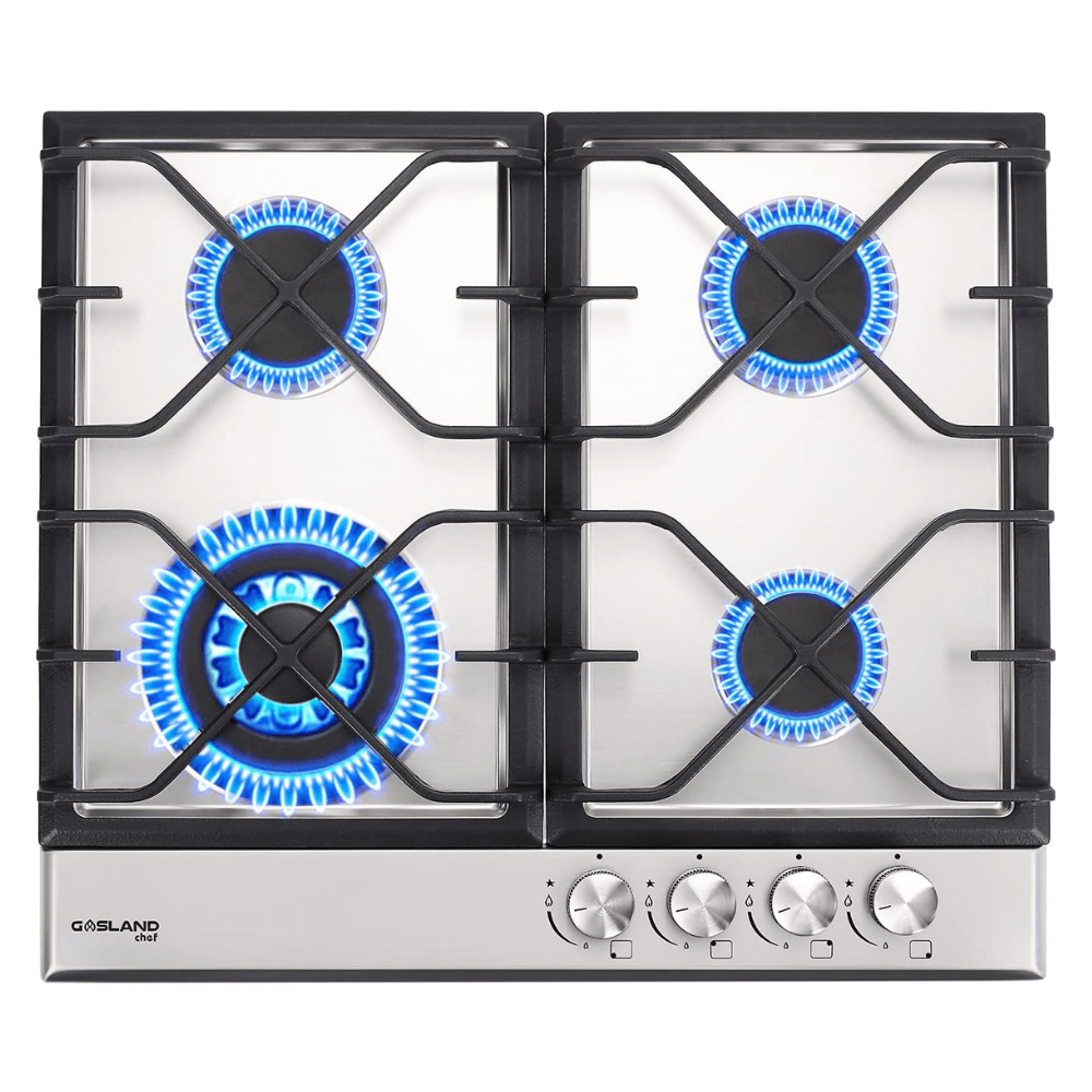 GASLAND 24 Inch 4 Burner Stainless Steel Wok Burner Gas Cooktop