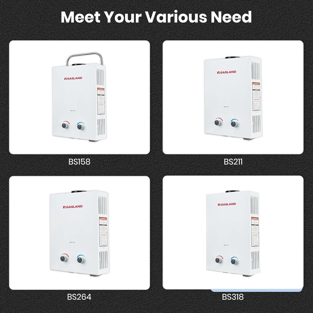 GASLAND 1.58GPM 6L 41,000BTU Outdoor Portable Propane Instant Hot Water Heater