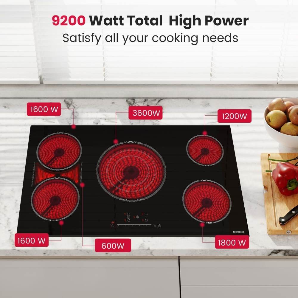 GASLAND 30" 4 Burner Sync Element Slide Touch Control Electric Cooktop