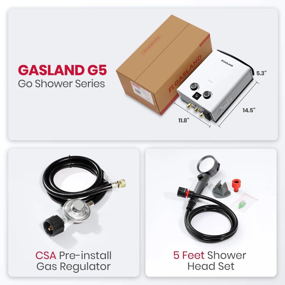 GASLAND GoShower 5 1.32 GPM Outdoor Portable Tankless Water Heater