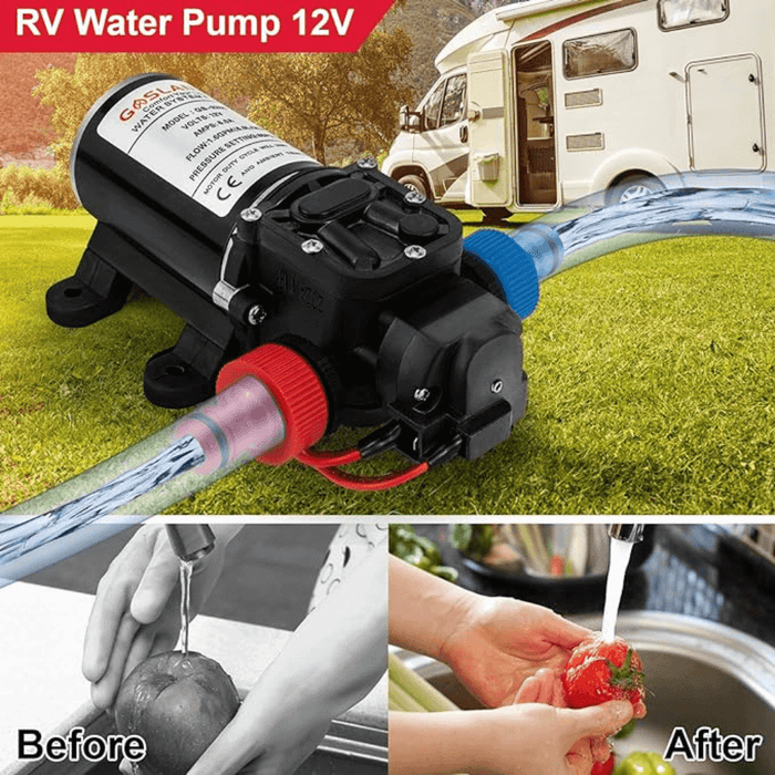 GASLAND 1.58GPM 6L 41,000 BTU Digital Screen Portable Propane Tankless Water Heater with 1.6 GPM Water Pump