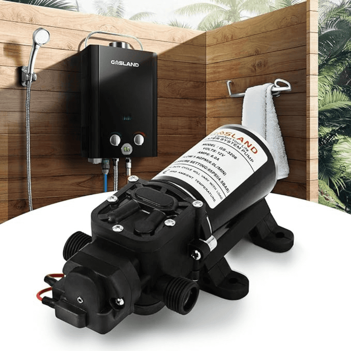GASLAND 1.58GPM 6L 41,000 BTU Digital Screen Portable Propane Tankless Water Heater with 1.6 GPM Water Pump