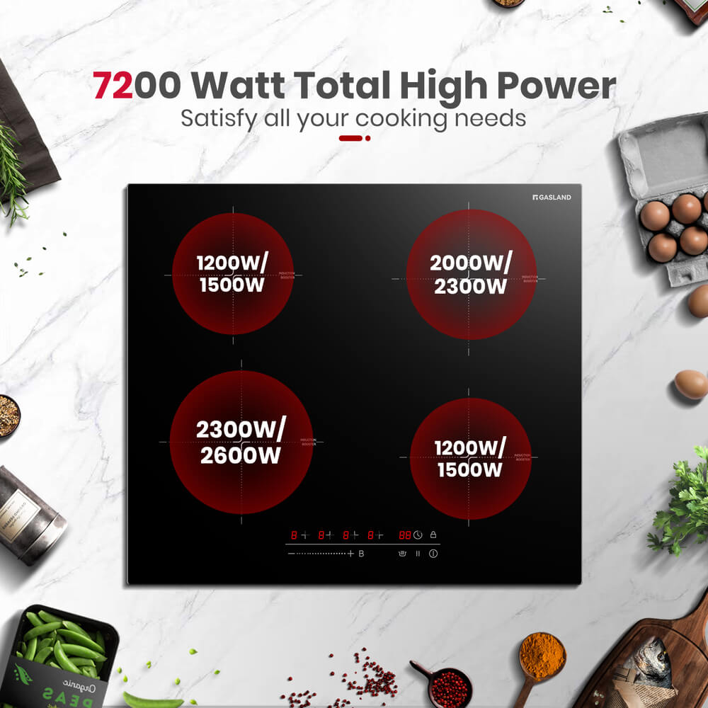 GASLAND 24 Inch 4 Boost Burner Slider Control Induction Cooktop