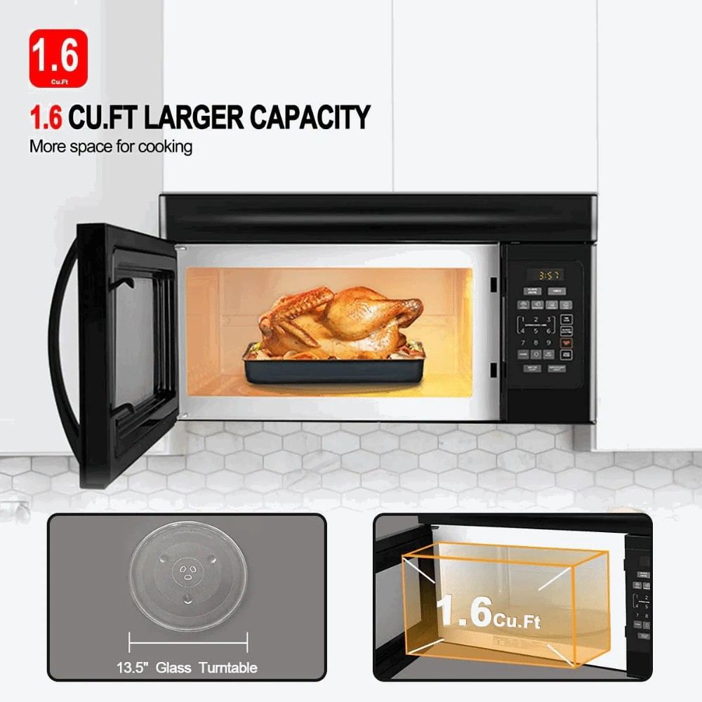 GASLAND 30" 1.6 Cu. Ft. Over the Range Microwave -  Black