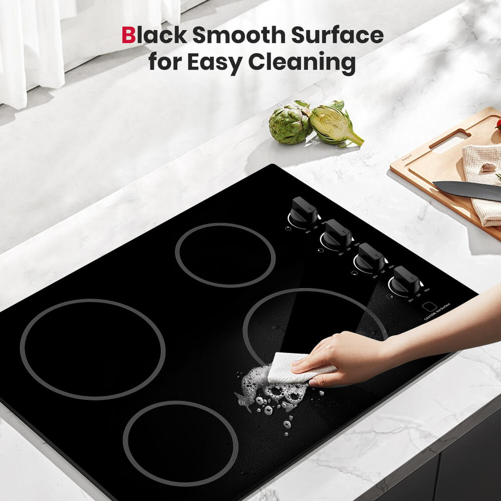 GASLAND 30 Inch 4 Burner Pro-Style Knob Control Radiant Ceramic Cooktop