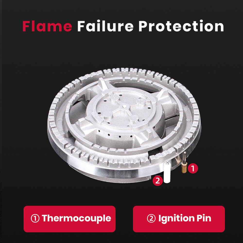 GASLAND 30 Inch 5 Burner Stainless Steel Gas Cooktop with Reversible Grill/Griddle