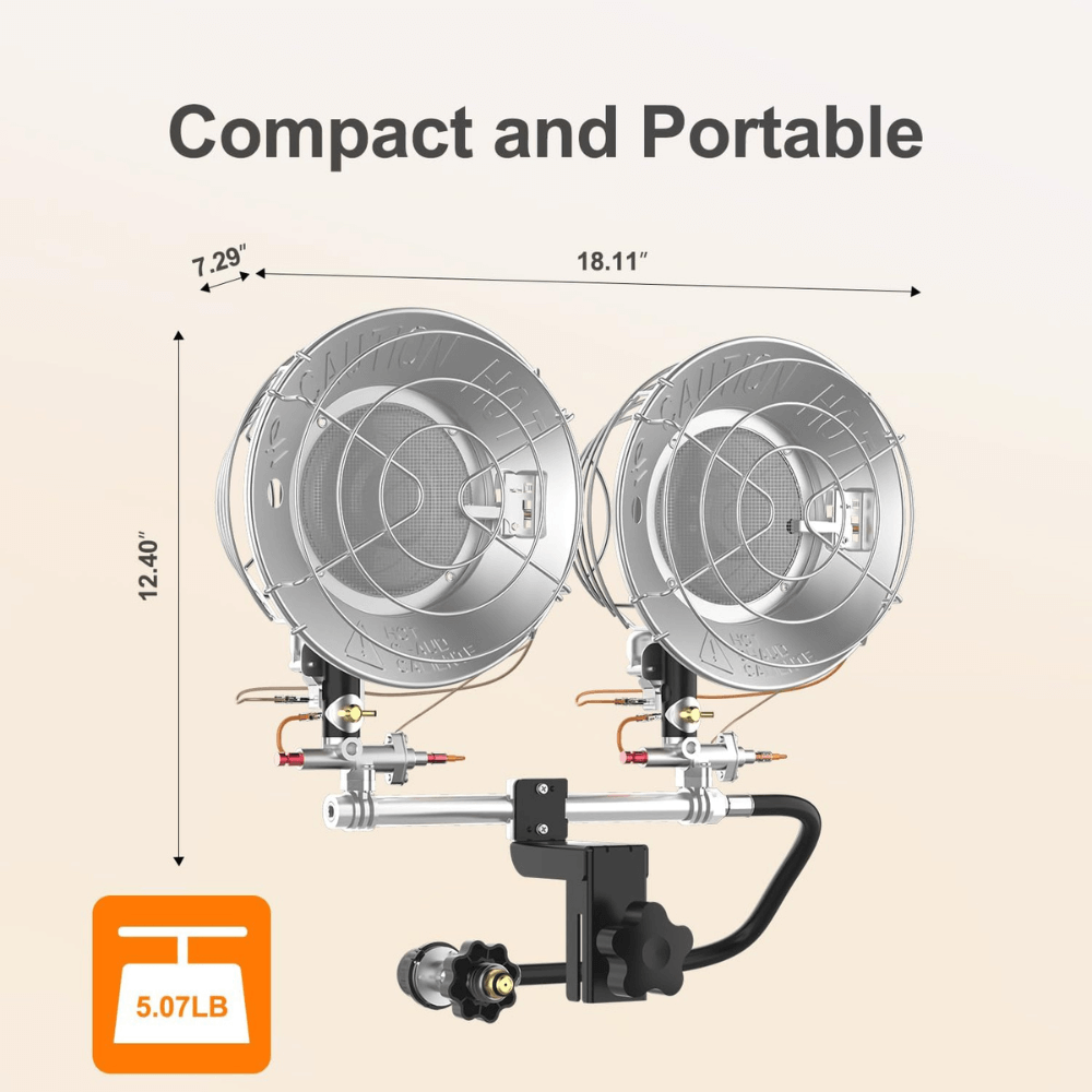 GASLAND 30,000 BTU Outdoors Propane Double Burner Tank Top Heater with Shut-off Valve and Tip-over Switch-PH02S-GASLAND Chef