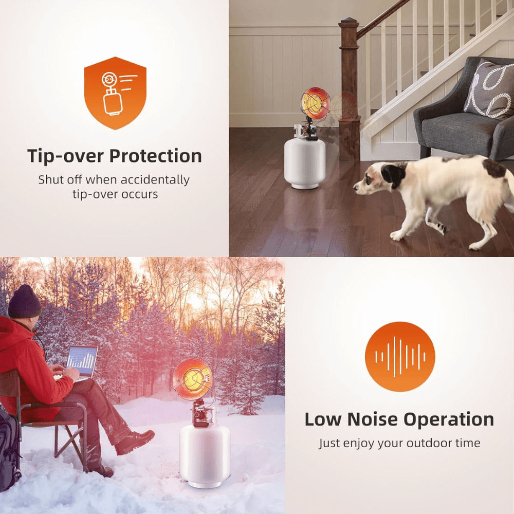 GASLAND 15,000 BTU Outdoors Propane Tank Top Heater with Shut-off Valve and Tip-over Switch-PH01S-GASLAND Chef