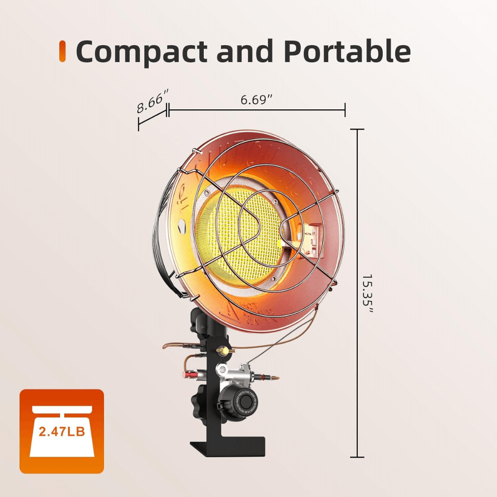 GASLAND 15,000 BTU Outdoors Propane Tank Top Heater with Shut-off Valve and Tip-over Switch-PH01S-GASLAND Chef