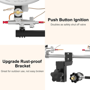 GASLAND 30,000 BTU Outdoors Propane Double Burner Tank Top Heater with Shut-off Valve and Tip-over Switch-PH02S-GASLAND Chef