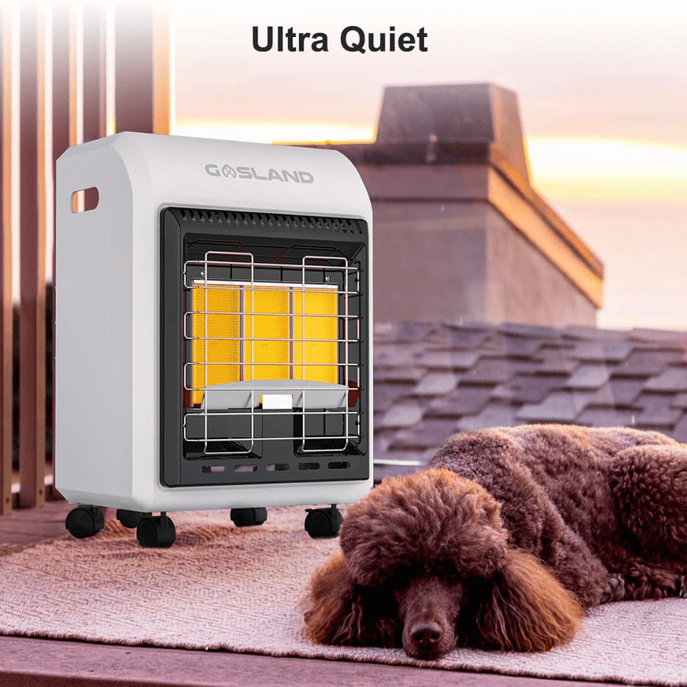 GASLAND 18,000 BTU Ultra Quiet Portable LP Gas Propane Heater-White