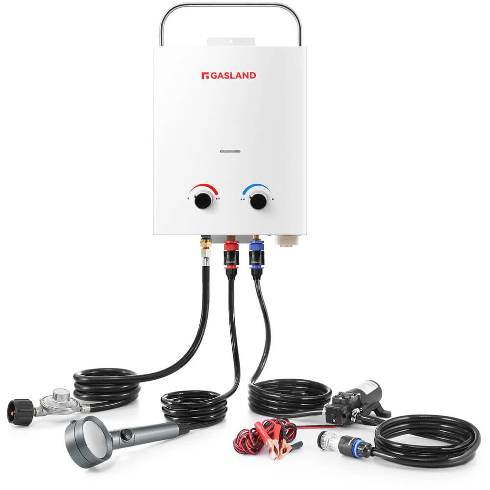 GASLAND 1.32 GPM Portable Tankless Propane Water Heater with Pump