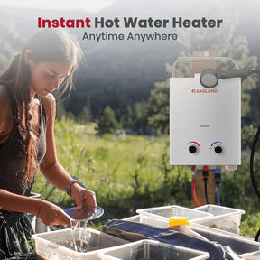 GASLAND 1.32 GPM Portable Tankless Propane Water Heater with Pump