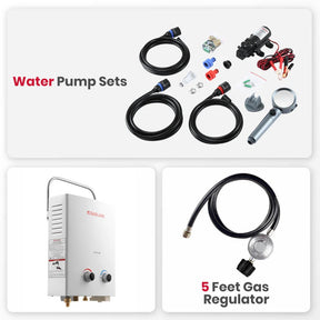 GASLAND 1.32 GPM Portable Tankless Propane Water Heater with Pump