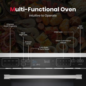 GASLAND 24" Built in Microwave Oven - 1.6 Cu. Ft