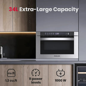 GASLAND 24" 1.2 Cu. Ft. 1000W Built-in Microwaves - Drawer