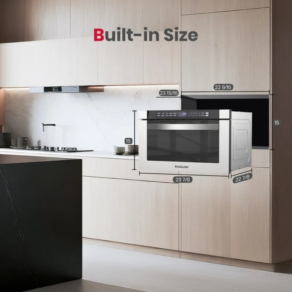 GASLAND 24" 1.2 Cu. Ft. 1000W Built-in Microwaves - Drawer