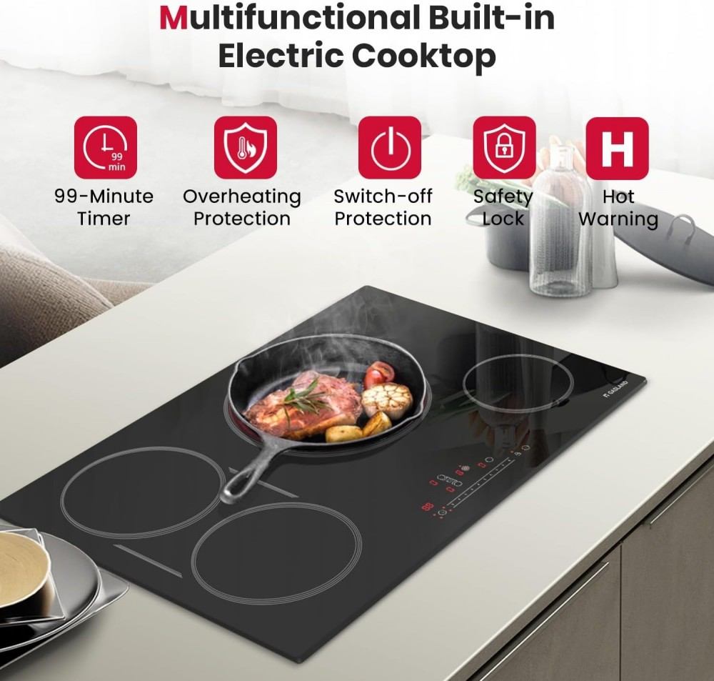 GASLAND 30" 4 Burner Sync Element Slide Touch Control Electric Cooktop