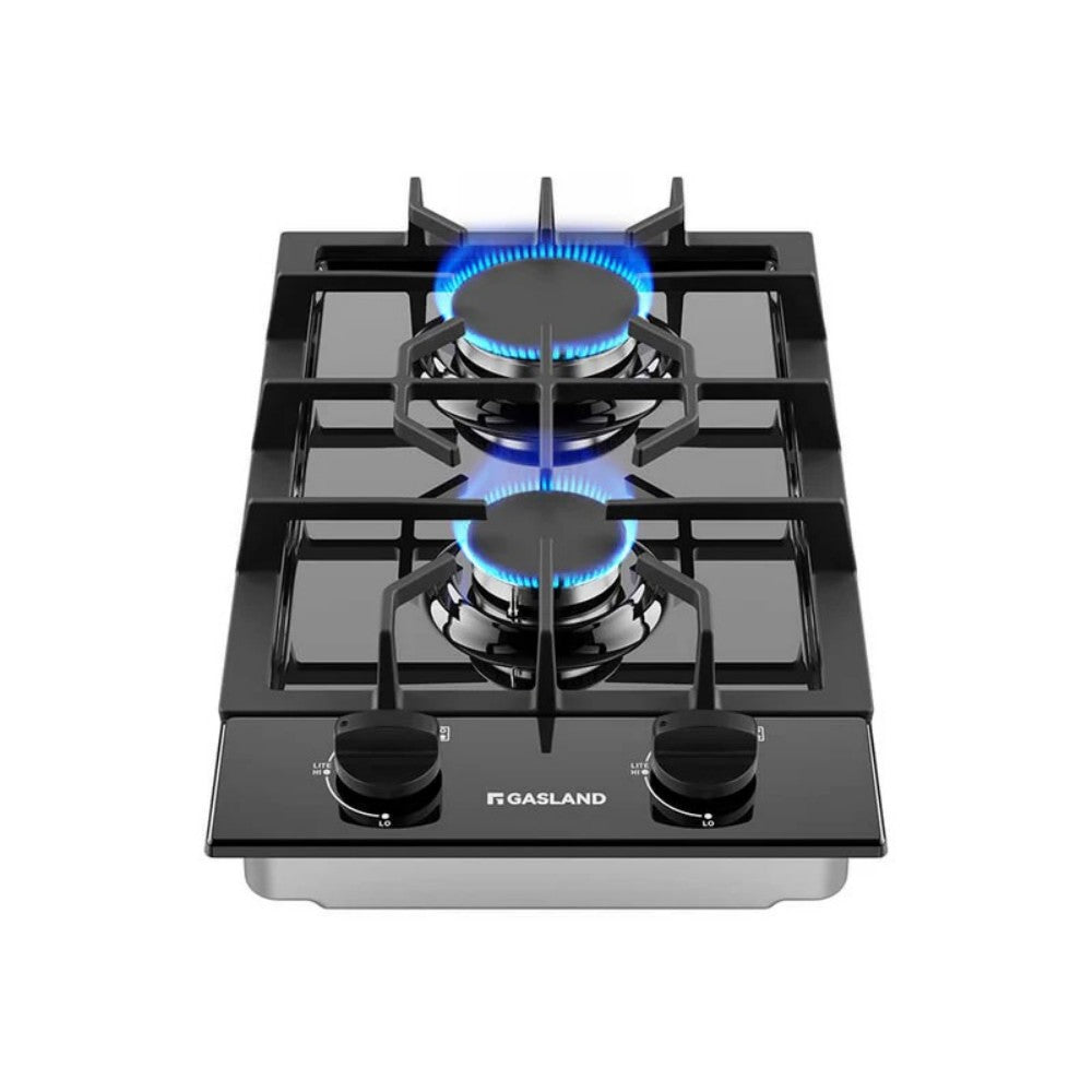 GASLAND 12 Inch 2 Burner Black Enamel Gas Cooktop