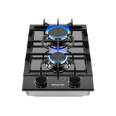 GASLAND 12 Inch 2 Burner Black Enamel Gas Cooktop