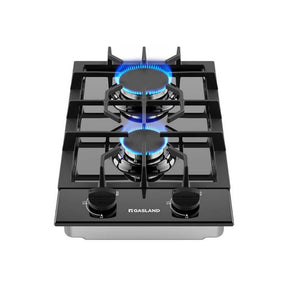 GASLAND 12 Inch 2 Burner Black Enamel Gas Cooktop