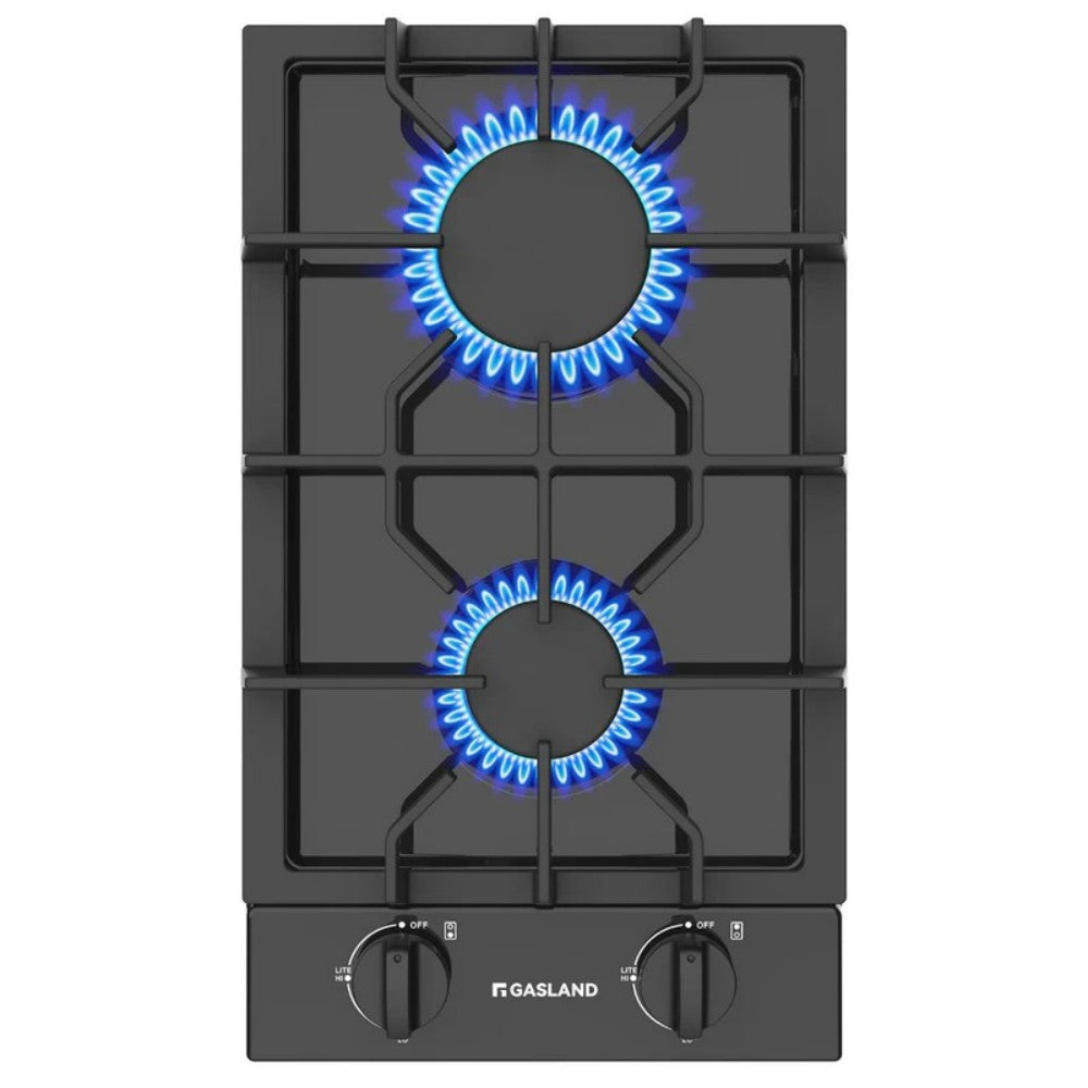 GASLAND 12 Inch 2 Burner Black Enamel Gas Cooktop