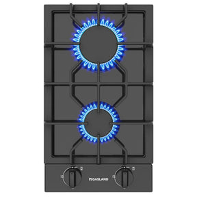 GASLAND 12 Inch 2 Burner Black Enamel Gas Cooktop