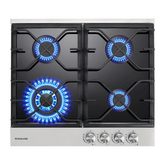 GASLAND 24 Inch 4 Burner Black Tempered Glass Wok Burner Gas Cooktop