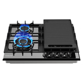 GASLAND 24 Inch 4 Burner Black Enamel Gas Cooktop