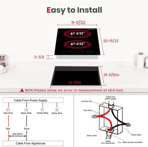 GASLAND 12 Inch 2 Boost Burner Slider Control Induction Cooktop