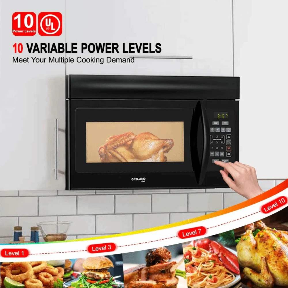 GASLAND 30" 1.6 Cu. Ft. Over the Range Microwave -  Black