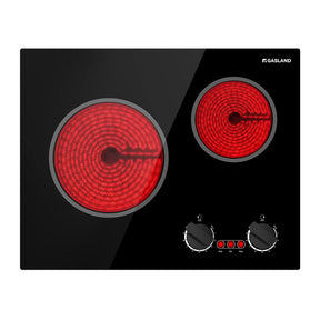 GASLAND 21 Inch 2 Burner Pro-Style Knob Control Radiant Ceramic Cooktop