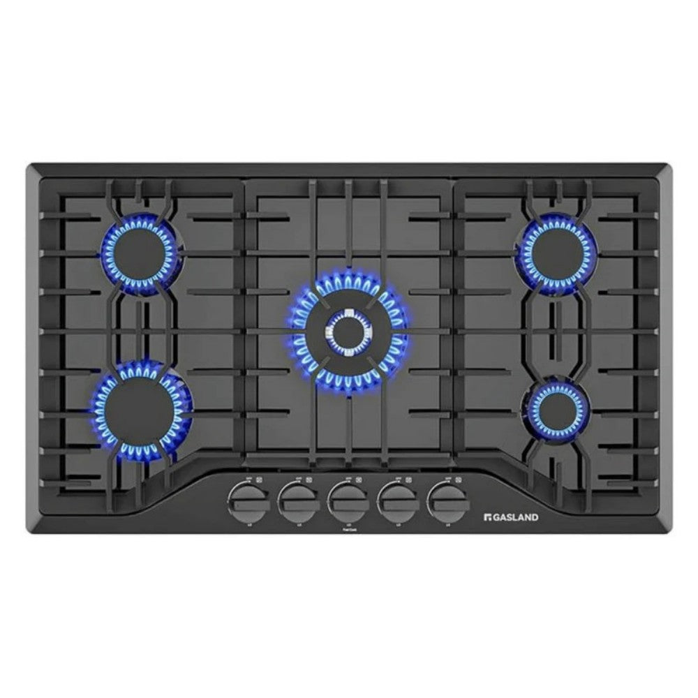 GASLAND 36 Inch 5 Burner Black Enamel Gas Cooktop