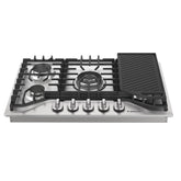 30 Inch 5 Burner Stainless Steel Gas Cooktop with Griddle