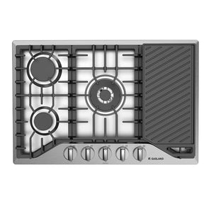 30 Inch 5 Burner Stainless Steel Gas Cooktop with Griddle