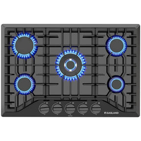 GASLAND 36 Inch 5 Burner Black Enamel Gas Cooktop