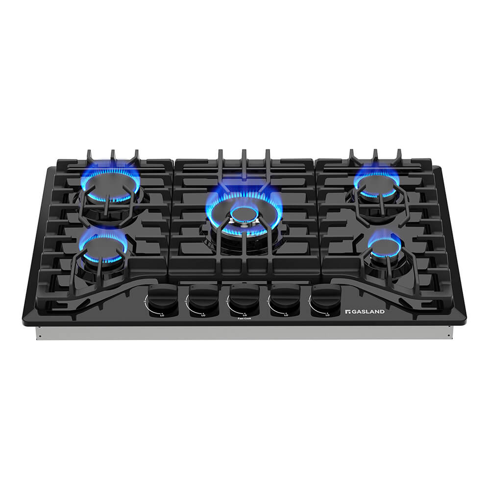 GASLAND 36 Inch 5 Burner Black Enamel Gas Cooktop