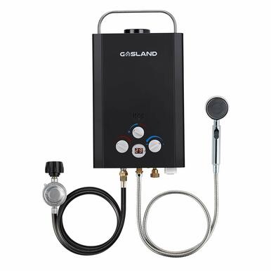 Outdoor Portable Tankless Water Heater-1.58GPM 6L- Black